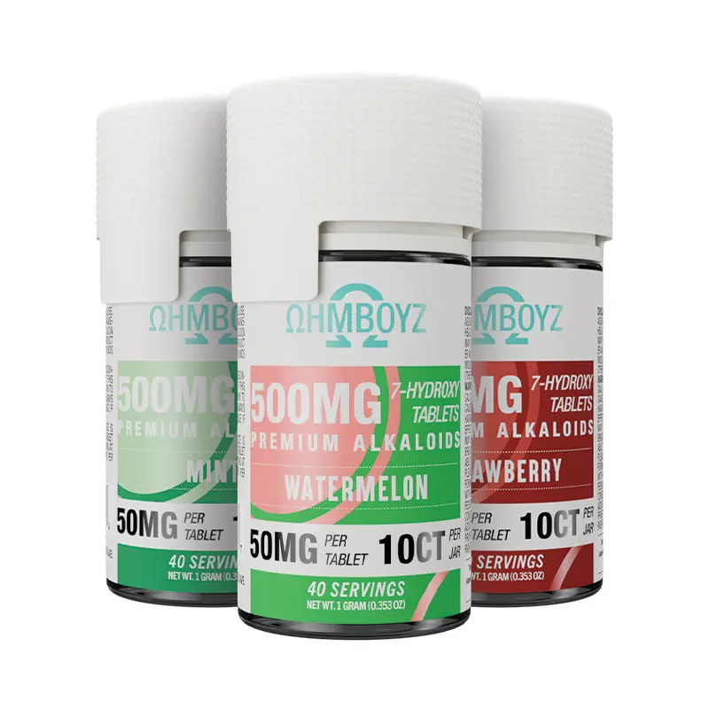 OHMBOYZ 7-Hydroxy Premium Alkaloid Chewable Tablets 50 mg