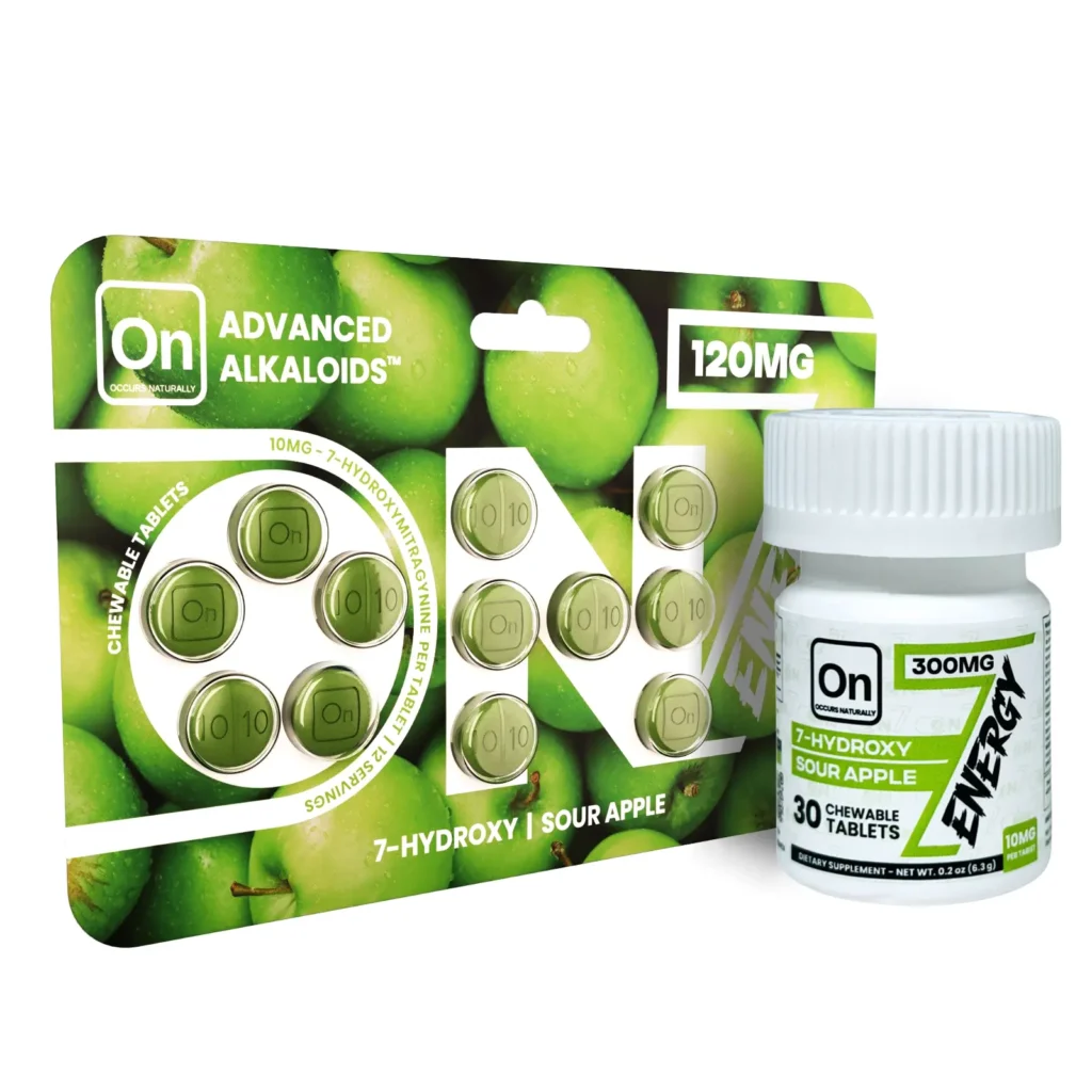 On7 Energy 7-Hydroxy Kratom Leaf Extract Chewable Tablets 10 mg