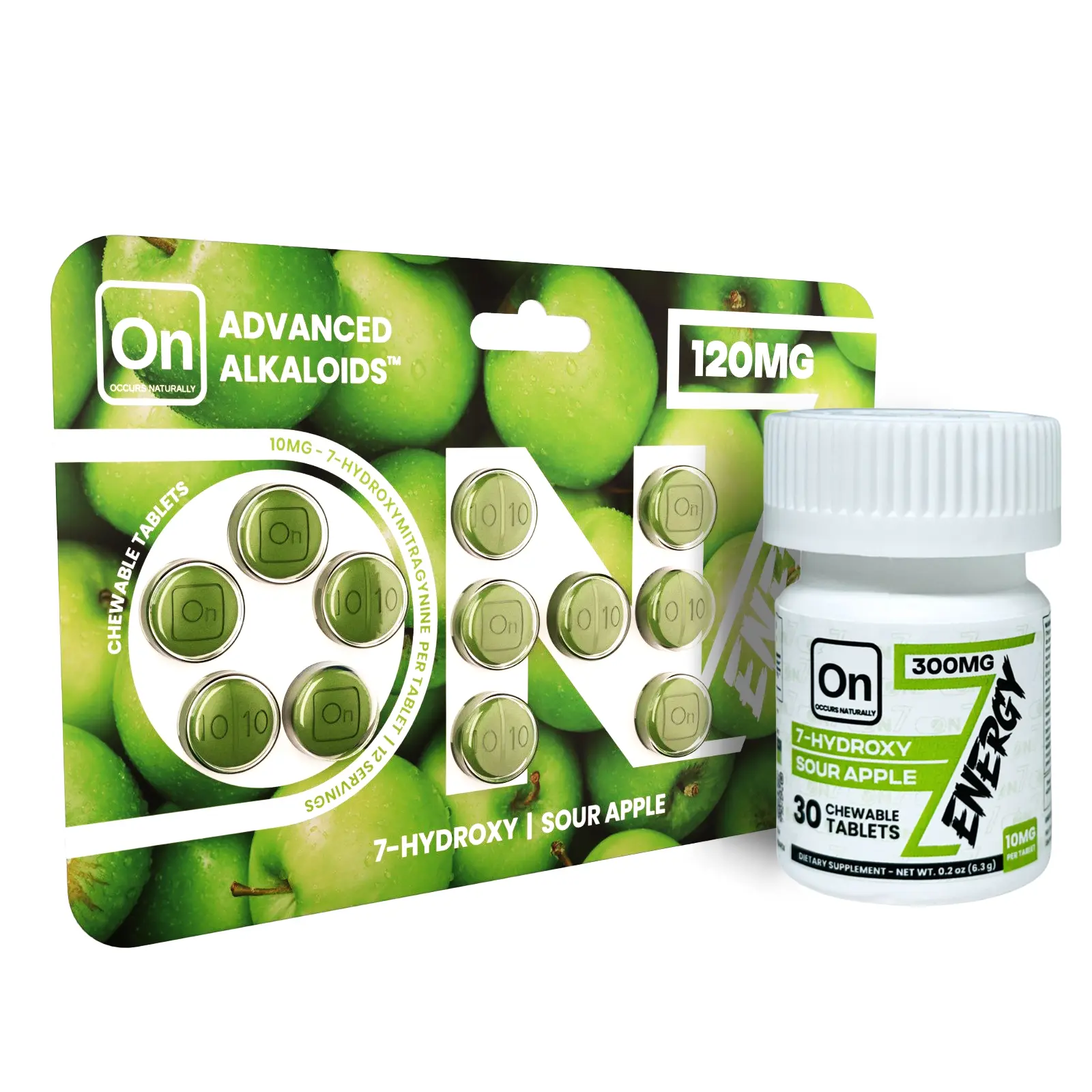 On7 Energy 7-Hydroxy Kratom Leaf Extract Chewable Tablets 10 mg
