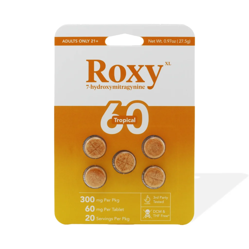 Roxy XL 7-Hydroxy Kratom Leaf Extract Chewable Tablets 60 mg