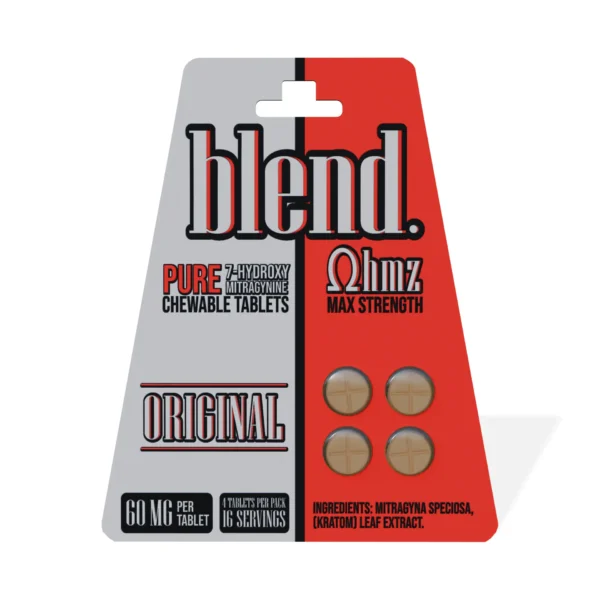 Blend Pure 7-Hydroxy Chewable Tablets 60 mg 4 Count Original Front