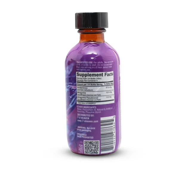 EEEZZZ Chill Kava + Alkaloids Shot 60 ml Blue Razz Rain Supplement Facts