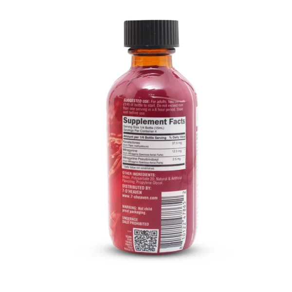 EEEZZZ Chill Kava + Alkaloids Shot 60 ml Strawberry Burst Supplement Facts