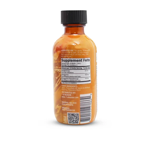 EEEZZZ Chill Kava + Alkaloids Shot 60 ml Tropical Peach Supplement Facts