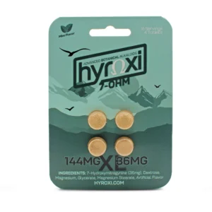 Hyroxi 7-Hydroxy XL Kratom Extract Chewable Tablets 36 mg 4 Count Mint Front