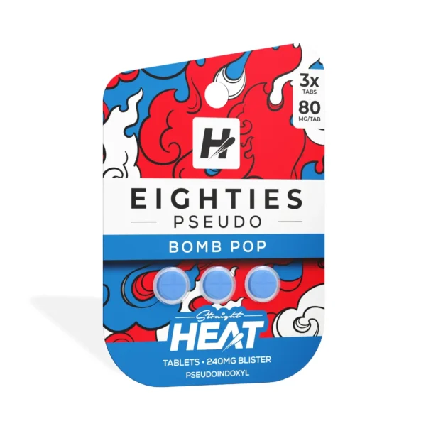 Straight Heat Eighties Pseudo Chewable Tablets 80 mg - 3 Count, Bomb Pop