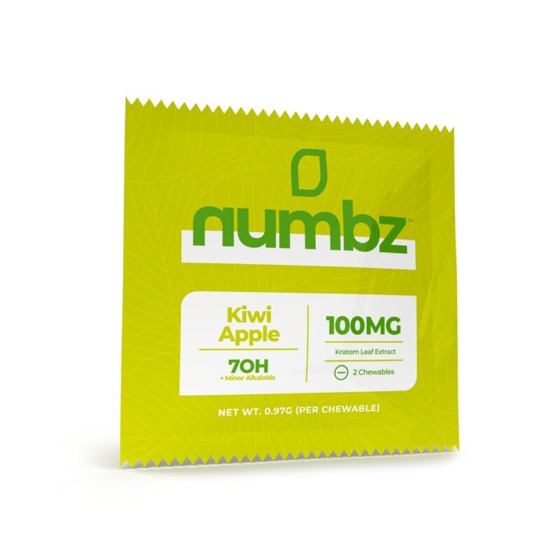 Buy numbz 7-Hydroxy Kratom Leaf Extract Chewable Tablets Kiwi