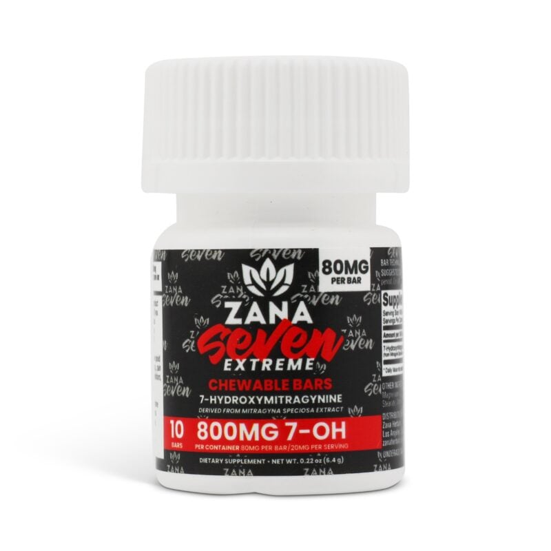 Buy Zana Seven Extreme 7-Hydroxy Chewable Bars 80mg - KratomGala.com