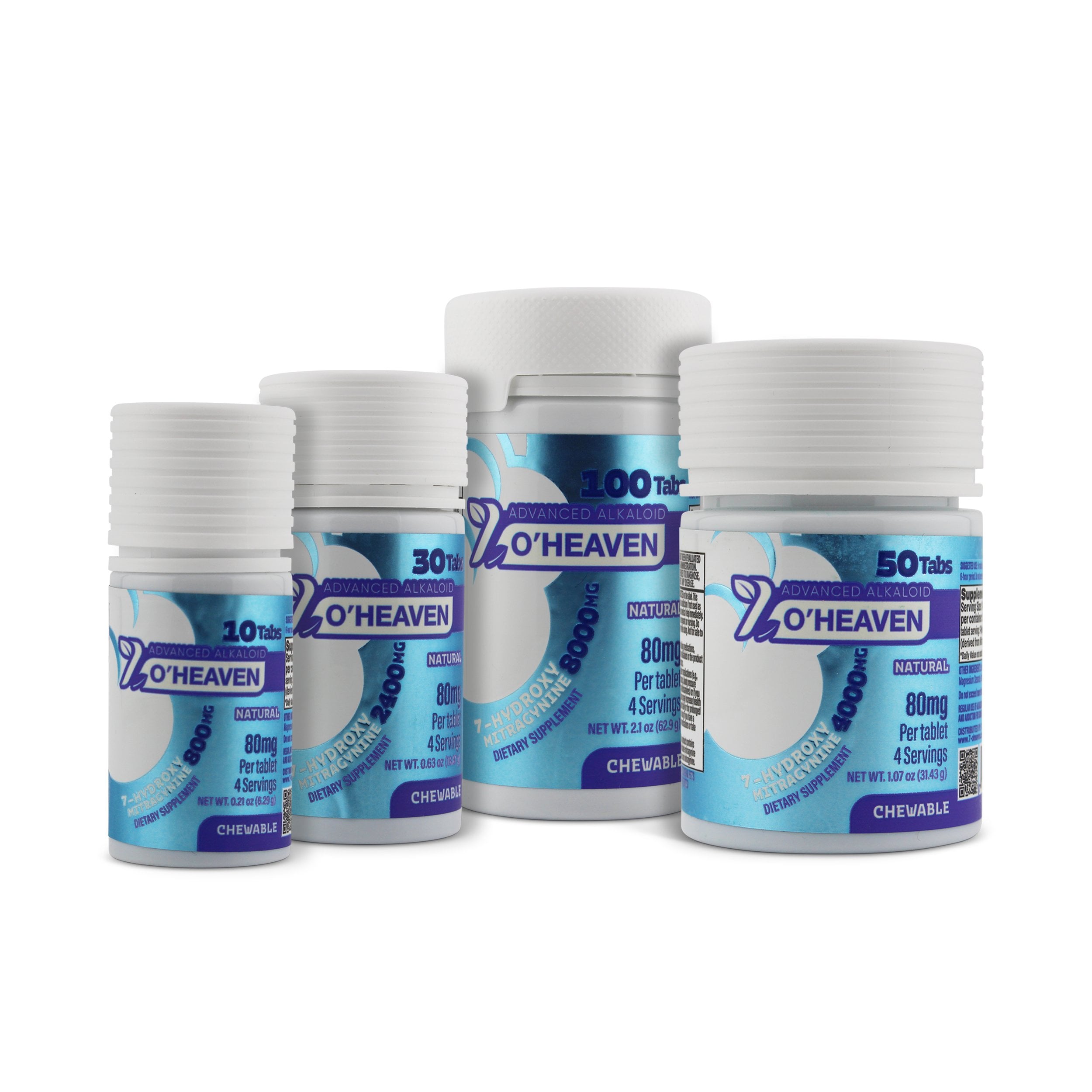 Buy 7 O'Heaven 7-Hydroxy Kratom Leaf Extract Chewable Tablets