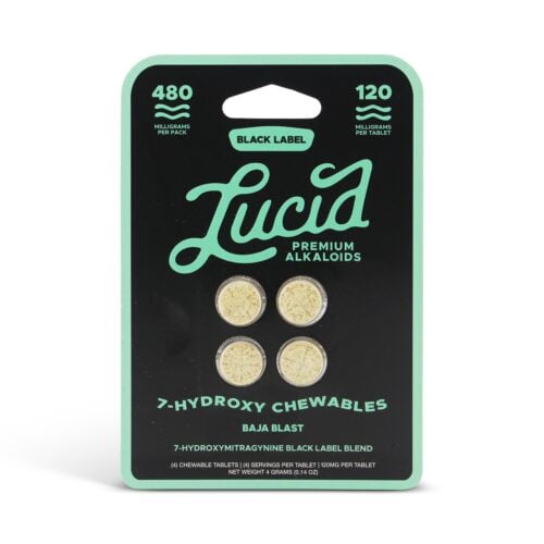 Buy Lucid 7-Hydroxy Black Label Blend Chewable Tablets Baja Blast