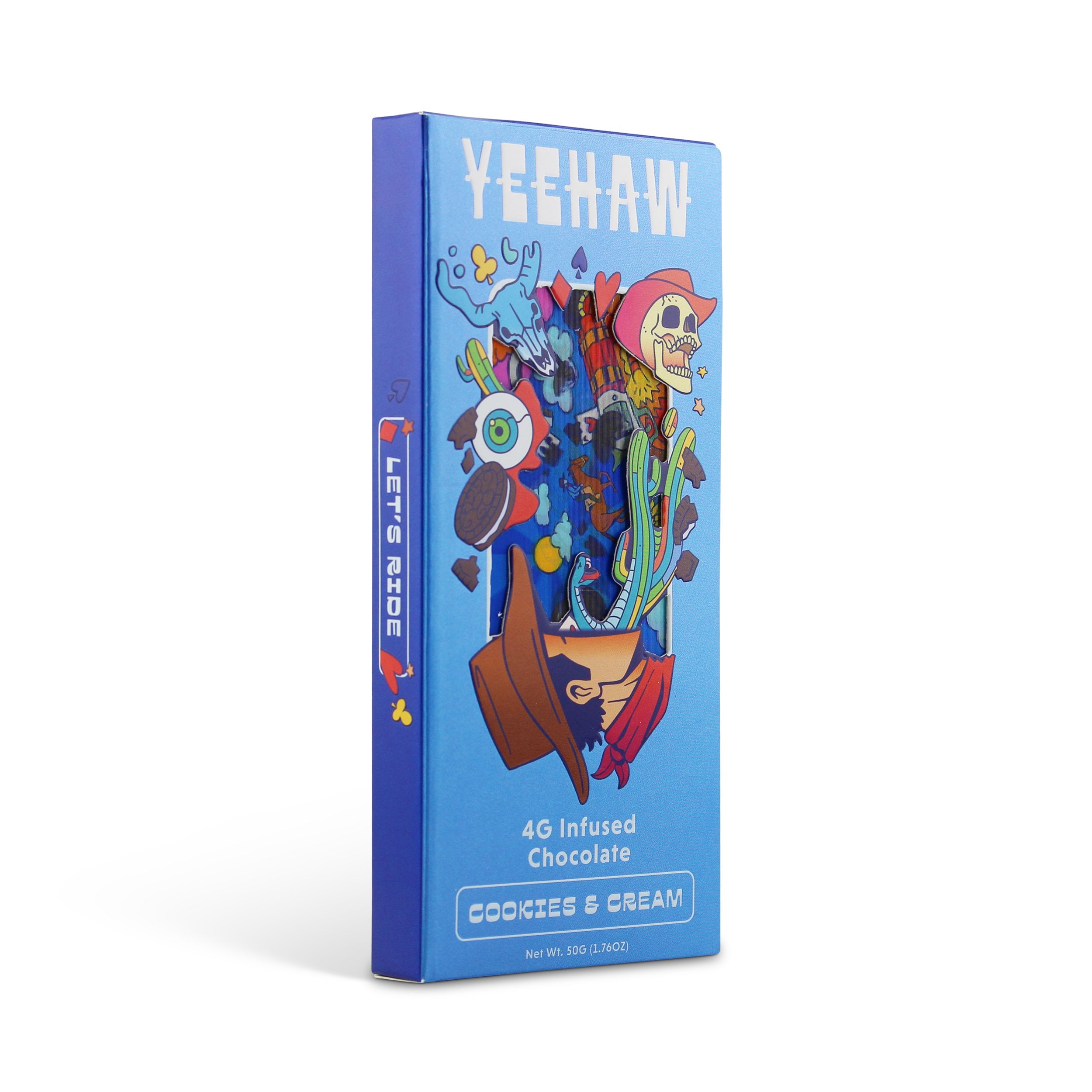 Buy YEEHAW Mushroom Chocolate Bar Cookies & Cream 4g - KratomGala.com