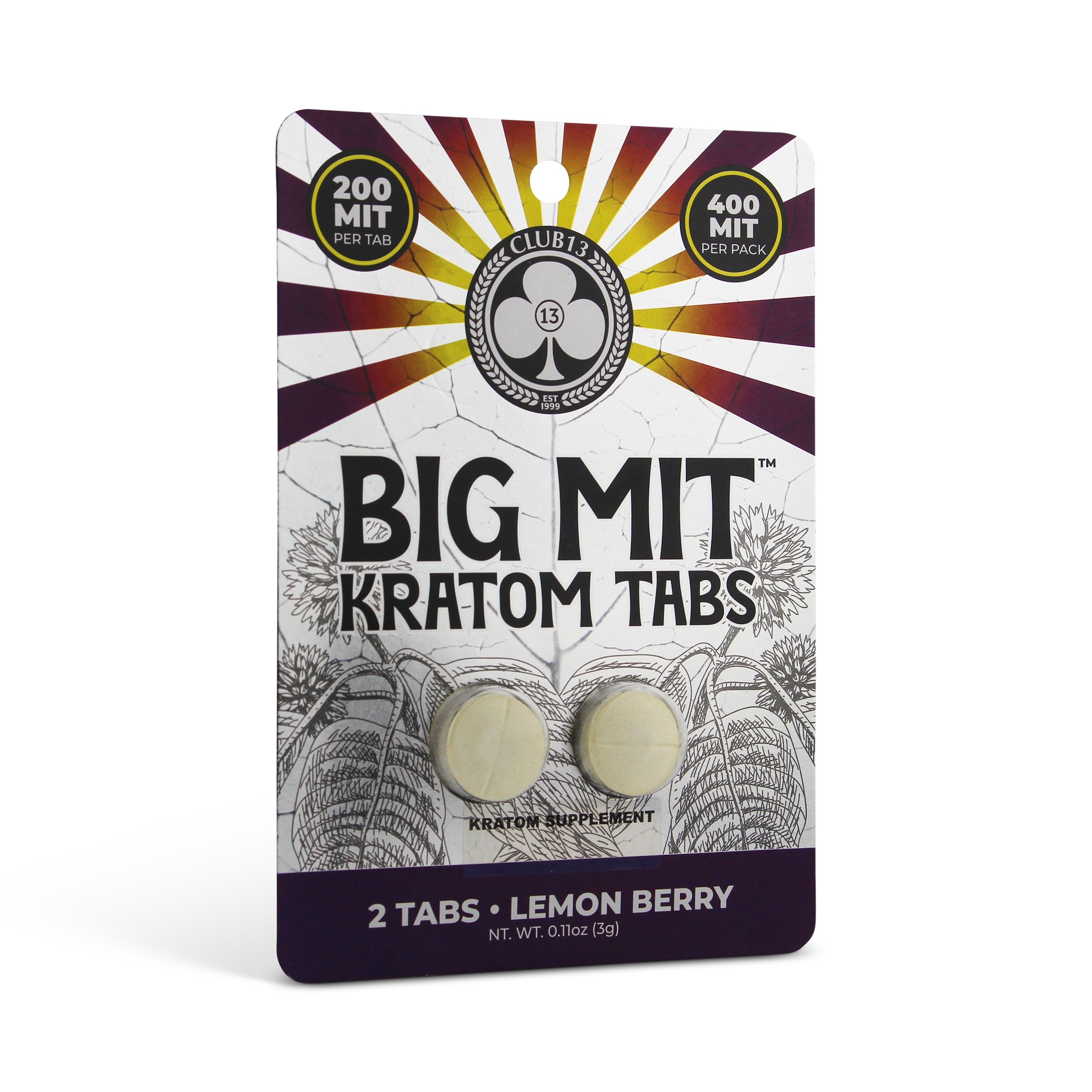 Buy Club13 Big MIT Kratom Extract Chewable Tablets Lemon Berry