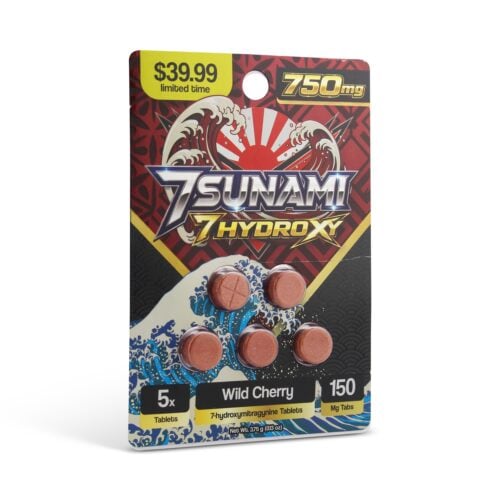 Buy Tsunami 7-Hydroxy Chewable Tablets Wild Cherry 150mg